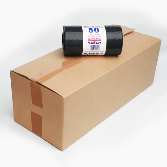 Black Bin Bags 50’s (10 rolls in a box)