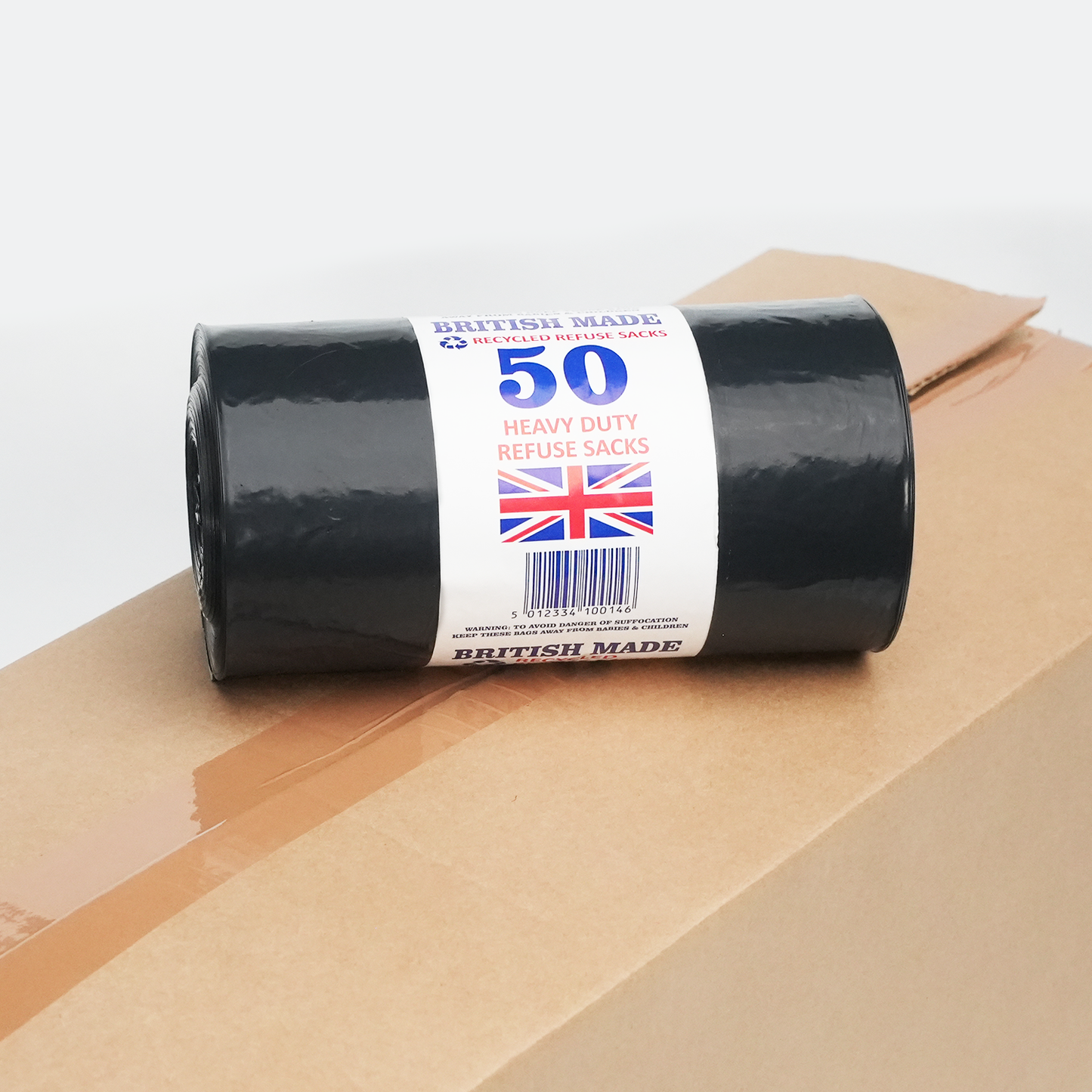 Black Bin Bags 50’s (10 rolls in a box)